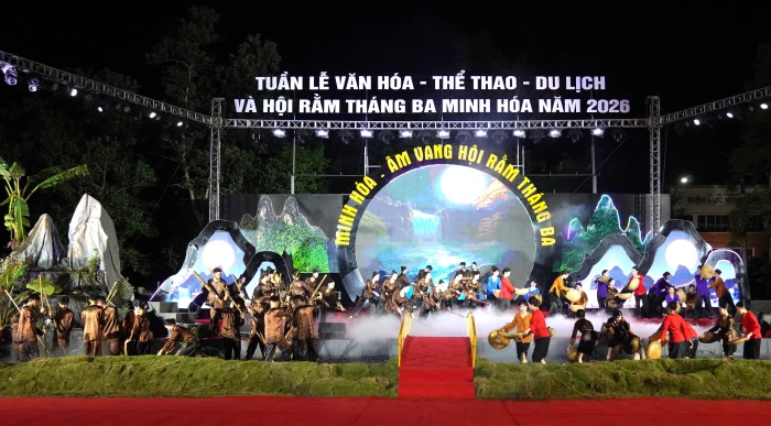 Đặc sắc chương trình nghệ thuật đặc biệt 'Minh Hóa-Âm vang Hội Rằm tháng Ba'