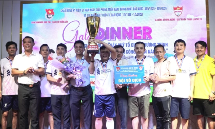 Giải bóng đá tứ hùng gây quỹ triển khai chương trình Tháng Thanh niên công nhân năm 2026