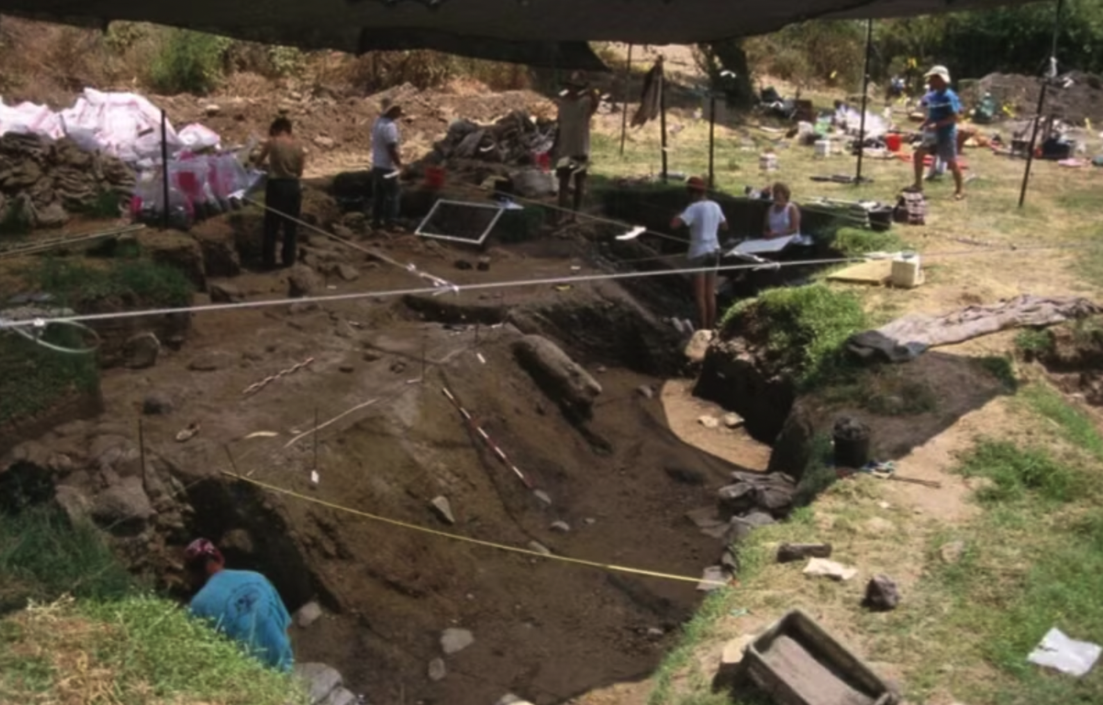 Di chỉ văn hóa Acheulean tại Gesher Benot Ya‘aqov ở miền Bắc Israel, có niên đại khoảng 780.000 năm trước. (Ảnh của Đoàn khai quật khảo cổ GBY)