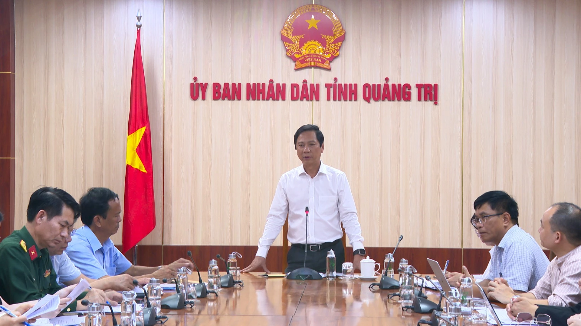 Đồng chí Hoàng Nam - Uỷ viên Ban Thường vụ Tỉnh ủy, Phó Chủ tịch Thường trực UBND tỉnh Quảng Trị kết luận tại buổi làm việc - Ảnh: T.L