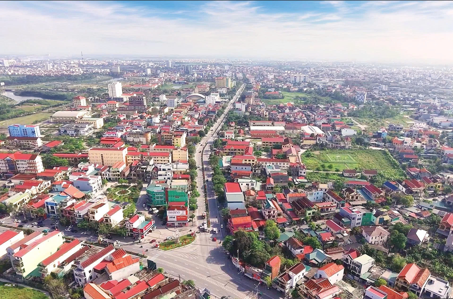 Phường Đồng Thuận từ trên cao - Ảnh: H.H