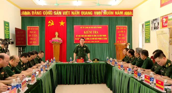 Bộ Tư lệnh Bộ đội Biên phòng kiểm tra toàn diện tại Đồn Biên phòng Cà Xèng