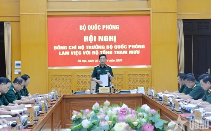 Đại tướng Phan Văn Giang chỉ đạo triển khai kế hoạch tác chiến 'Vòm phòng không bền vững'