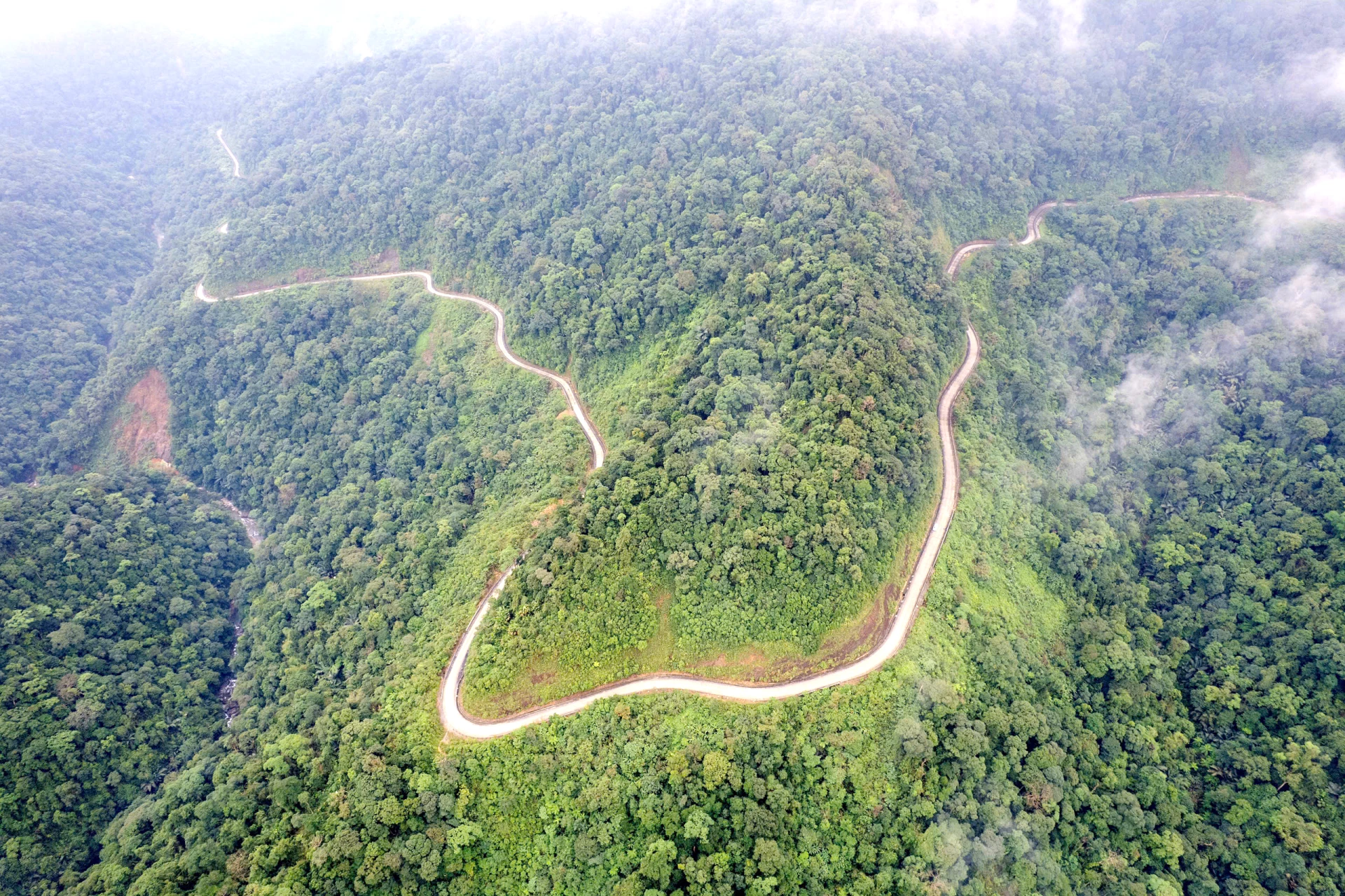 Rừng Động Châu - Khe Nước Trong nhìn từ trên cao -Ảnh: Ban quản lý Khu DTTN Động Châu - Khe Nước Trong cung cấp