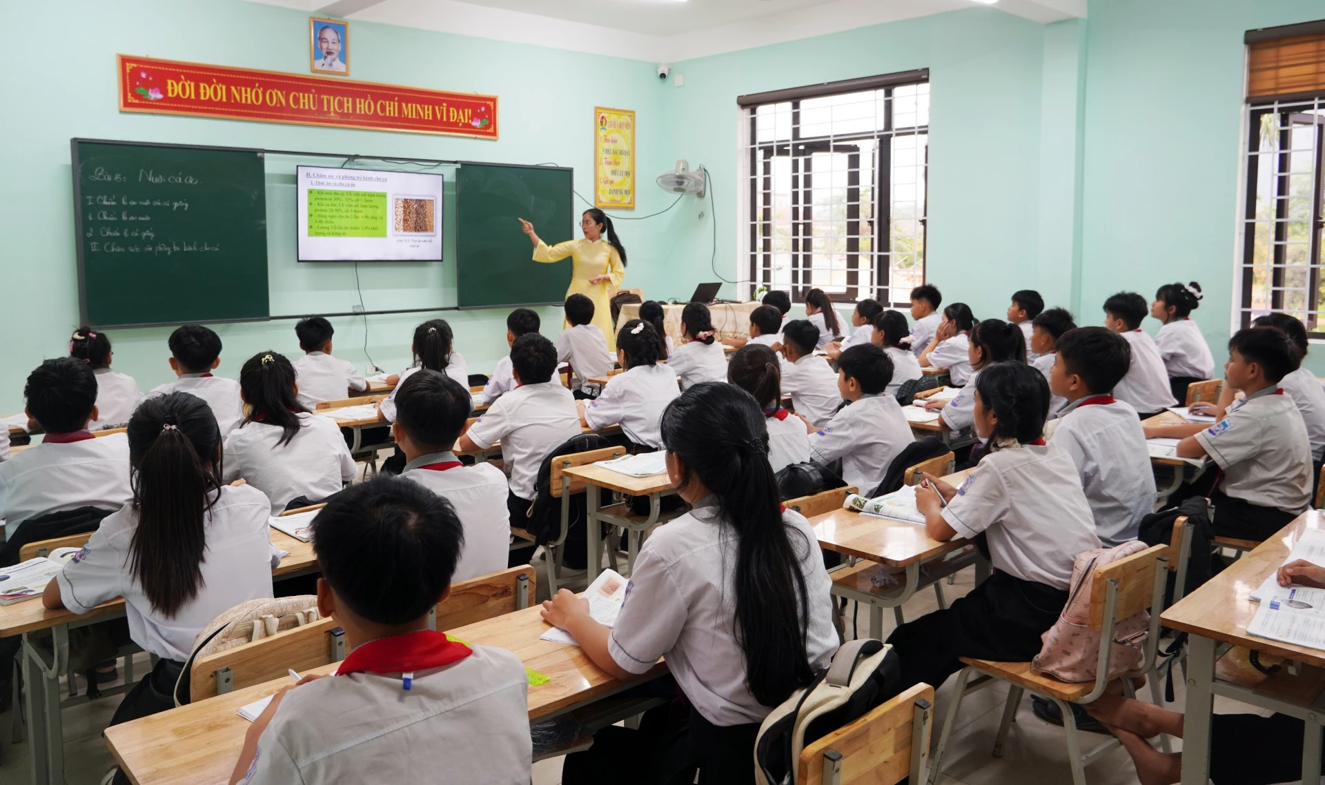 Trường THCS Phúc Trạch chú trọng đổi mới phương pháp dạy học, nâng cao chất lượng giáo dục- Ảnh: L.Chi