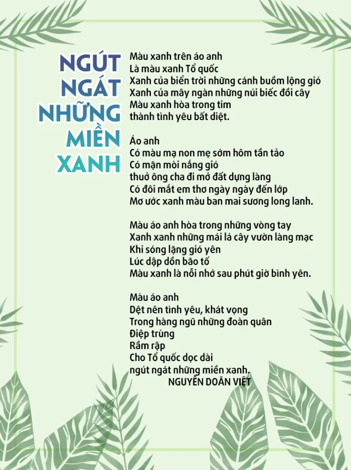 Ngút ngát những miền xanh