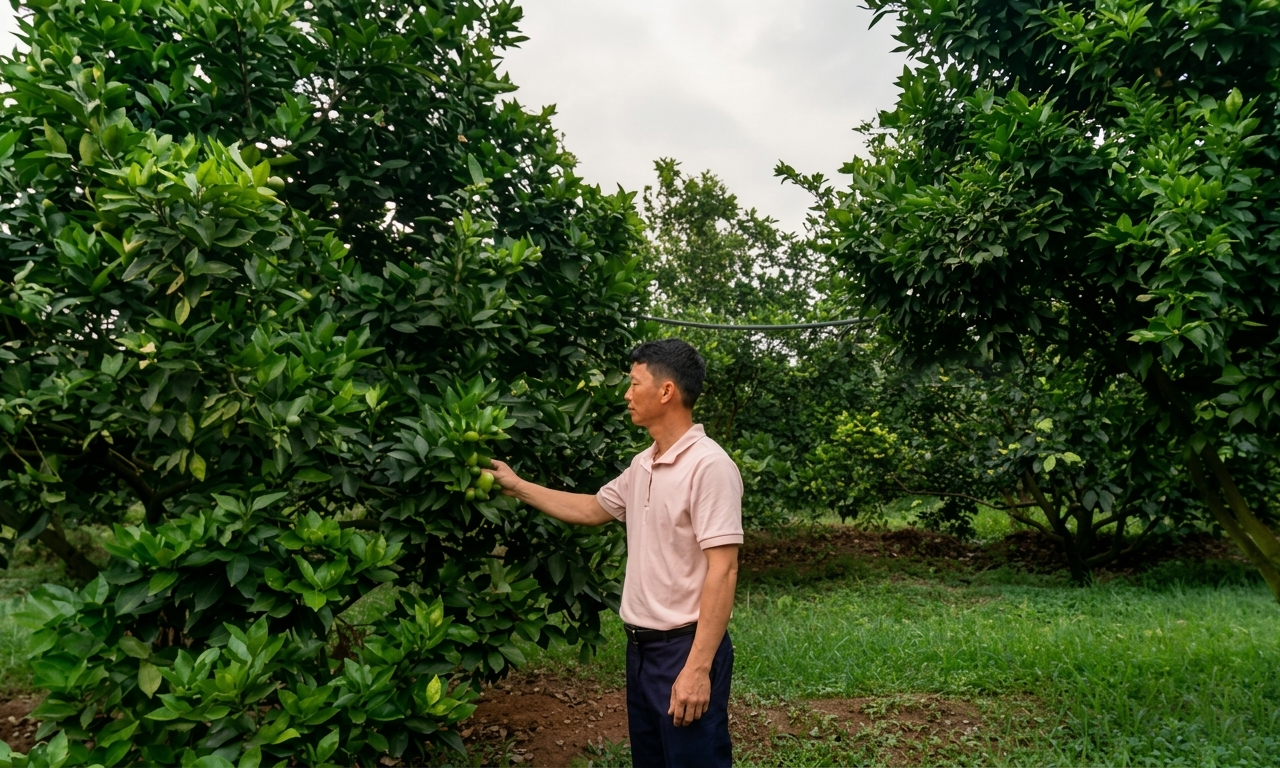 Vườn cây ăn quả của gia đình anh Dương Quốc Toàn, ở thôn Cà, xã Hoàn Lão mang lại hiệu quả kinh tế cao - Ảnh: M.H