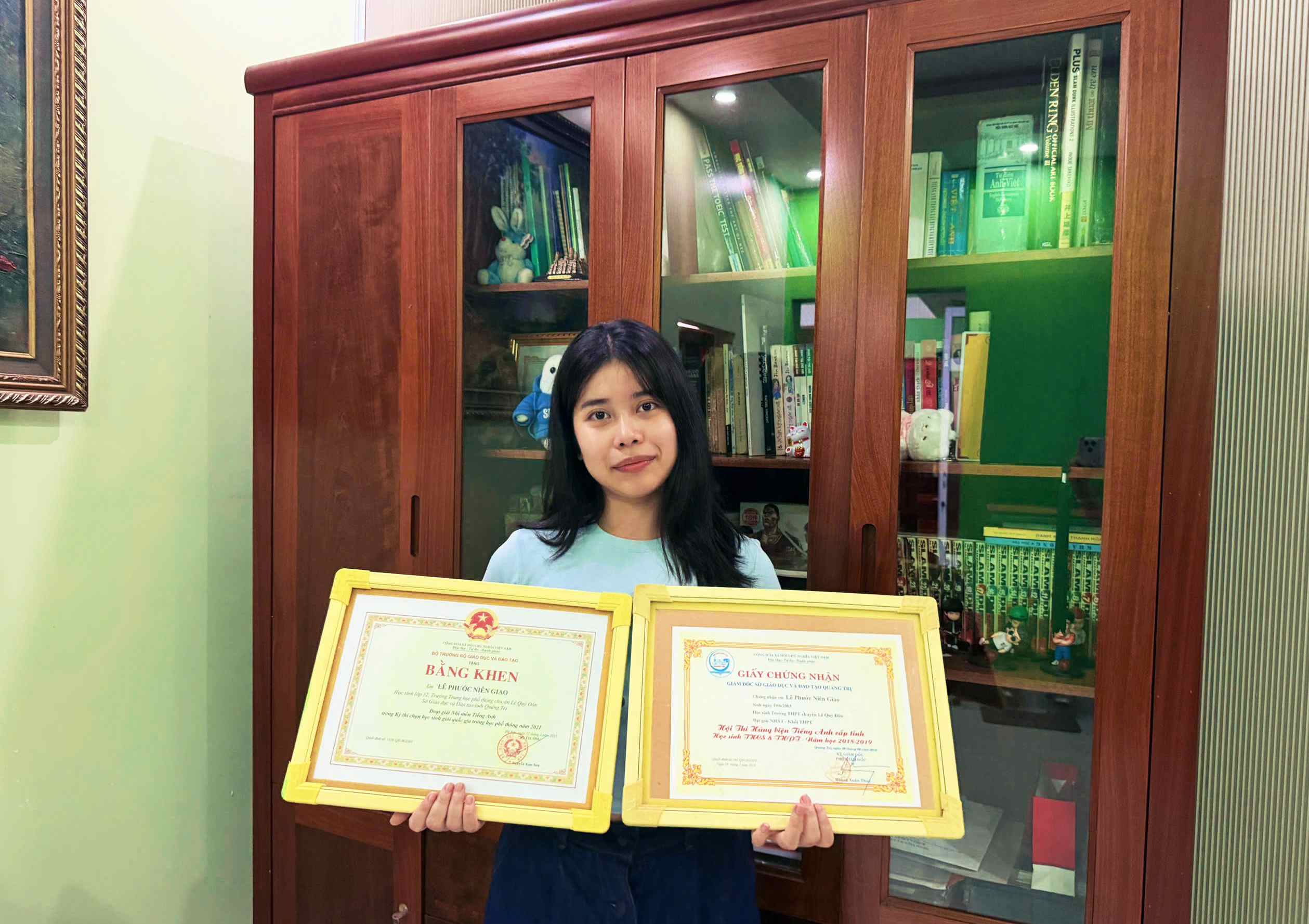 Đam mê tiếng Anh đã mang đến cho Niên Giao nhiều danh hiệu, giải thưởng-Ảnh: Q.H