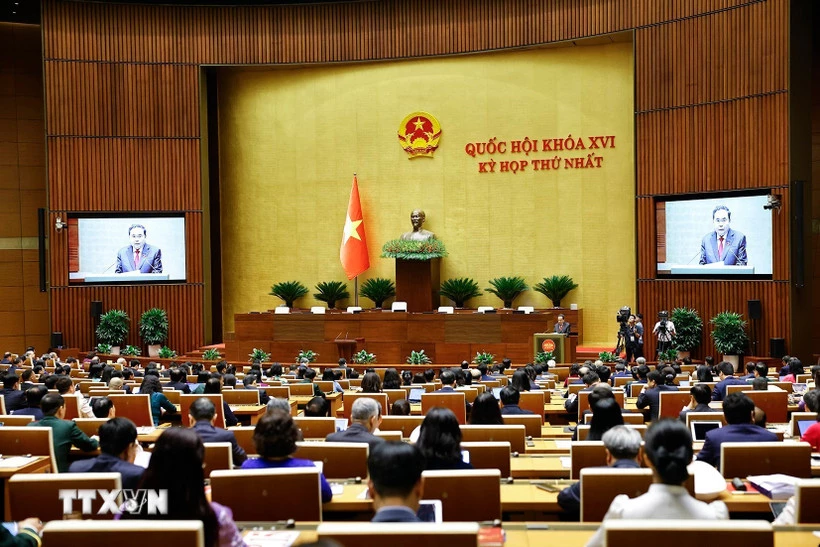Kỳ họp thứ nhất, Quốc hội khóa XVI. (Ảnh: Doãn Tấn/TTXVN)
