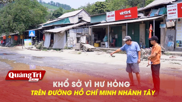 Khổ sở vì hư hỏng trên đường Hồ Chí Minh nhánh Tây