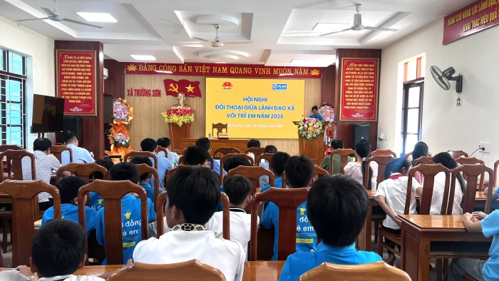 Lắng nghe tiếng nói trẻ em qua hội nghị đối thoại tại xã Trường Sơn