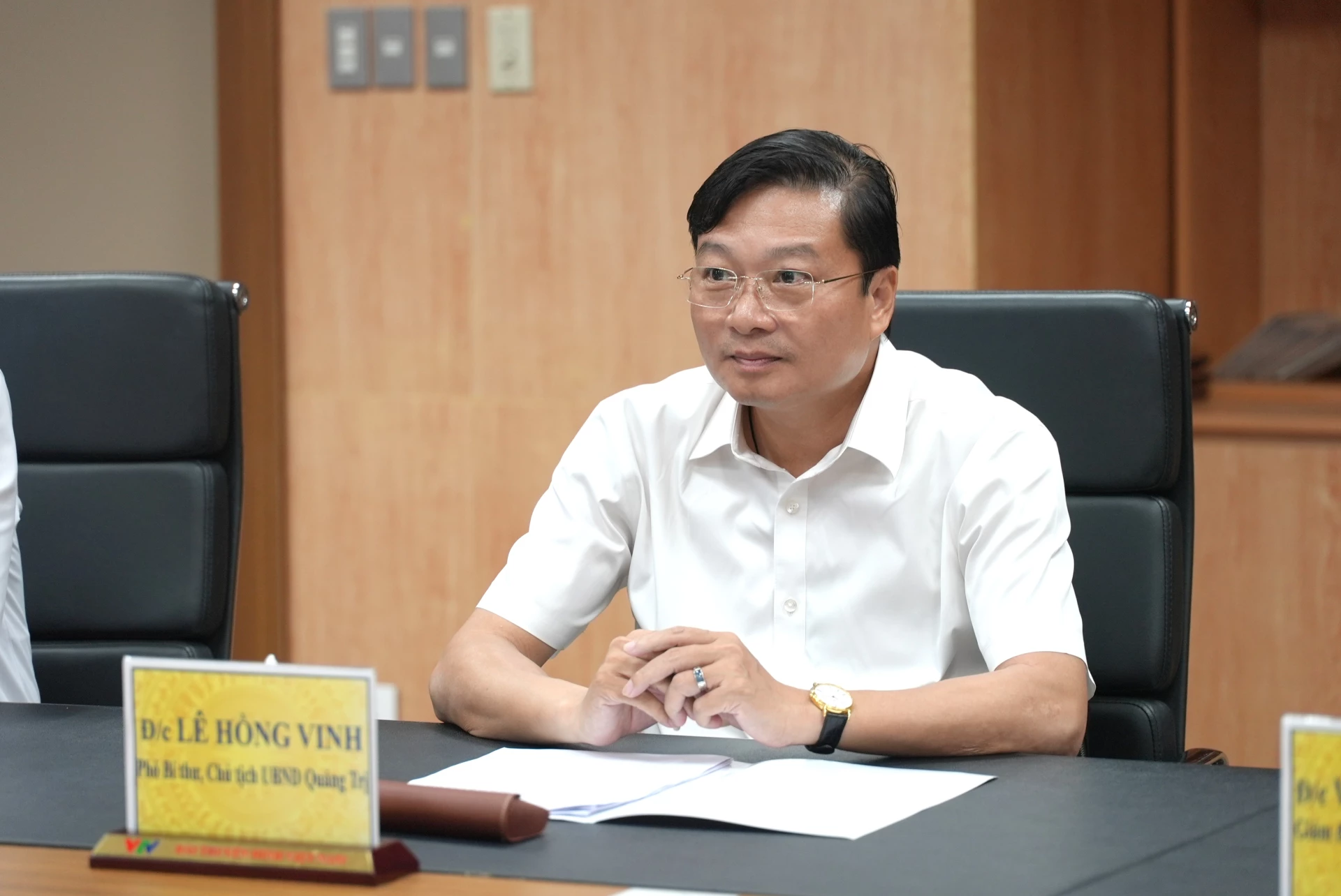 Đồng chí Lê Hồng Vinh, Chủ tịch UBND tỉnh phát biểu tại buổi làm việc - Ảnh: T.Đ
