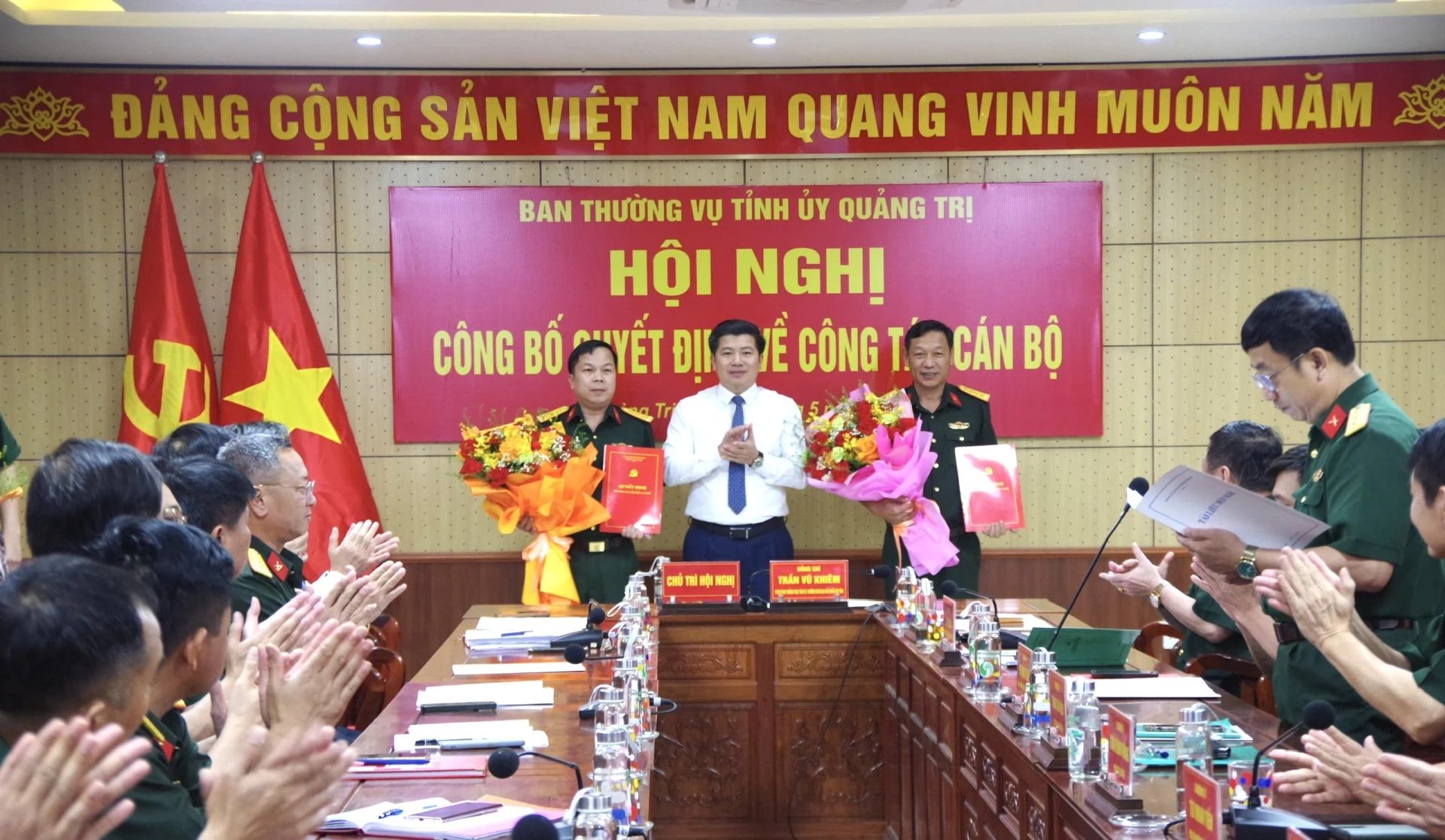 Đảng ủy Quân sự tỉnh công bố quyết định về công tác cán bộ