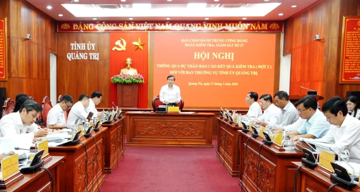 Thông qua dự thảo kết quả kiểm tra (đợt 2) của Bộ Chính trị, Ban Bí thư đối với Ban Thường vụ Tỉnh ủy Quảng Trị