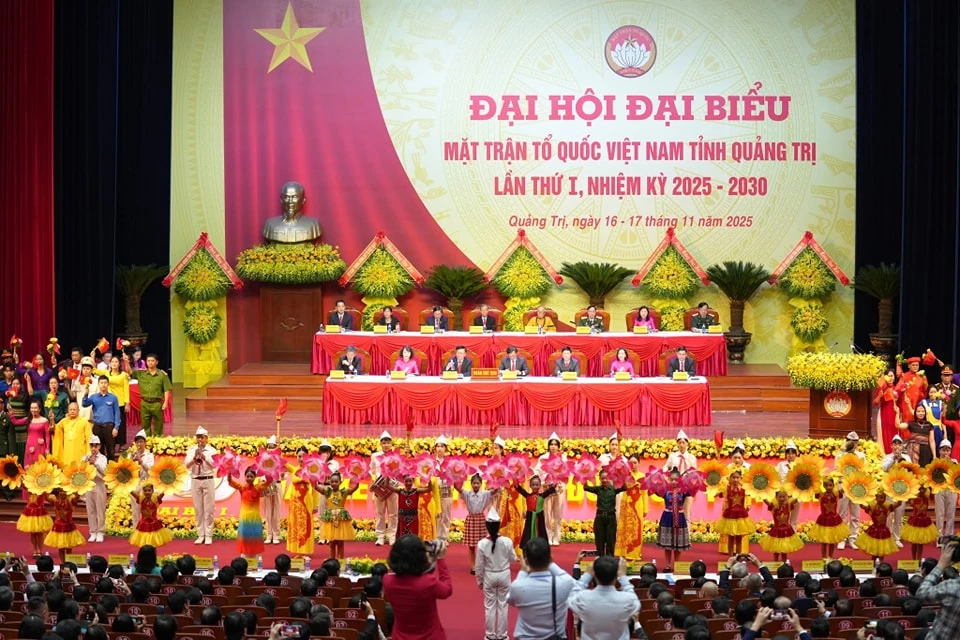 Đại hội đại biểu Mặt trận Tổ quốc Việt Nam tỉnh Quảng Trị lần thứ I, nhiệm kỳ 2025-2030 - Ảnh: N.L