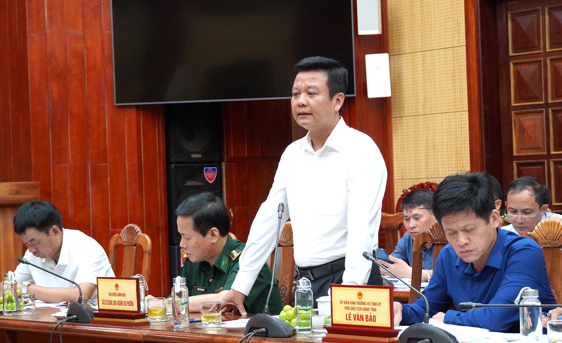 đồng chí Lê Văn Bảo, Ủy viên Ban Thường vụ Tỉnh ủy, Phó Chủ tịch UBND tỉnh, Trưởng ban Chỉ đạo chống khai thác IUU tỉnh