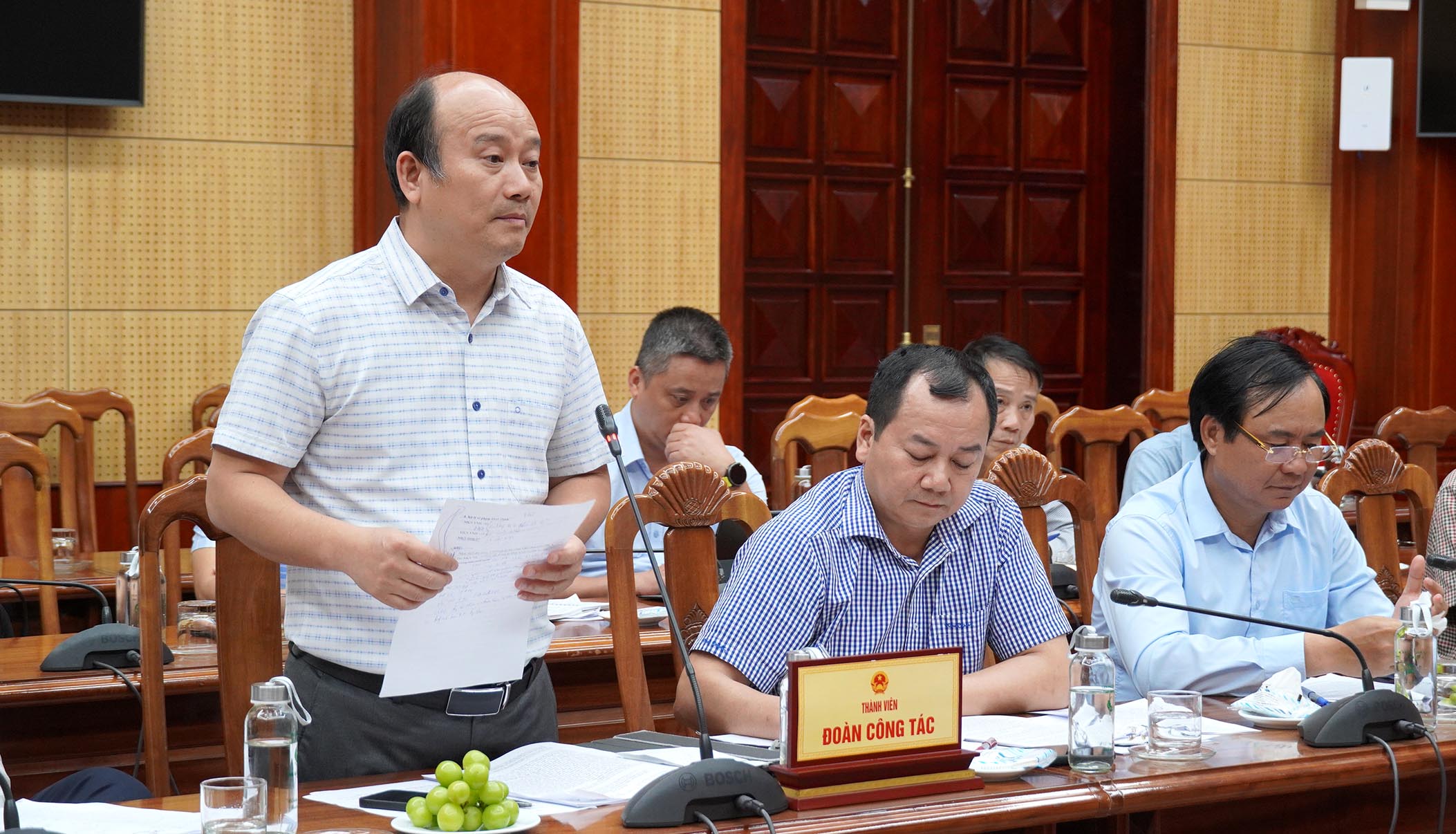 đồng chí Lê Văn Bảo, Ủy viên Ban Thường vụ Tỉnh ủy, Phó Chủ tịch UBND tỉnh, Trưởng ban Chỉ đạo chống khai thác IUU tỉnh