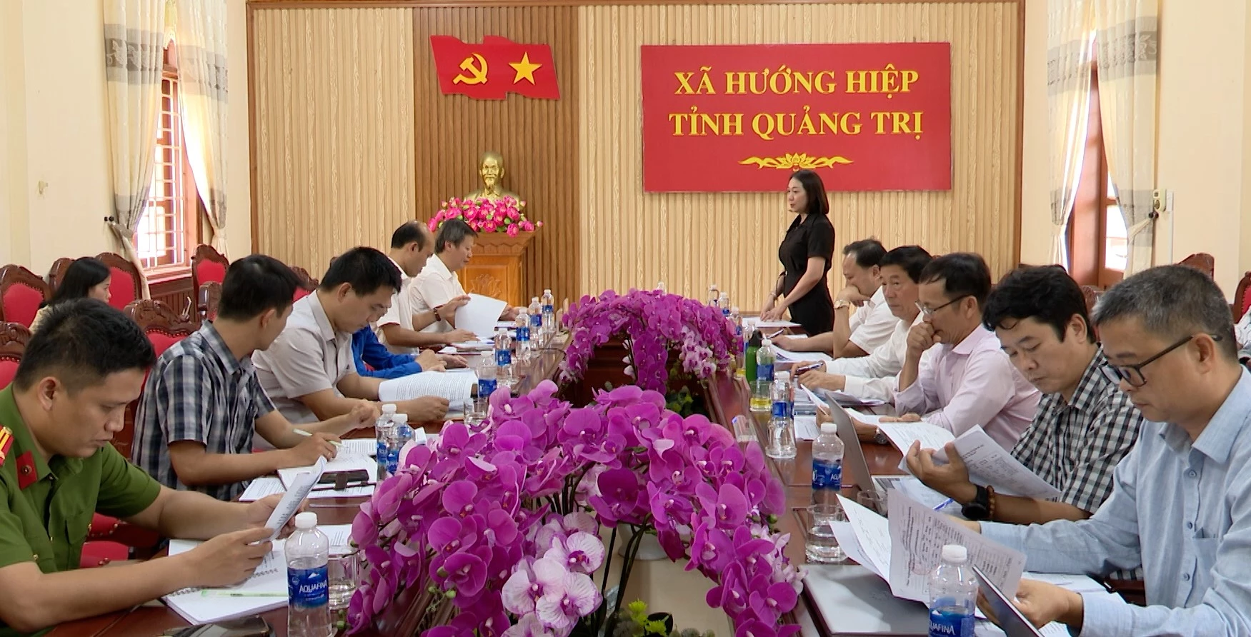 Đoàn giám sát liên ngành làm việc với UBND các xã, phường