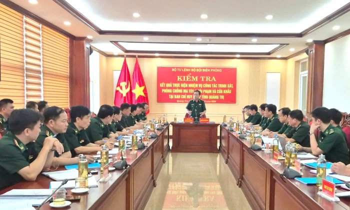 Đoàn công tác Bộ Tư lệnh Bộ đội Biên phòng kiểm tra công tác trinh sát, phòng, chống tội phạm và cửa khẩu tại Quảng Trị
