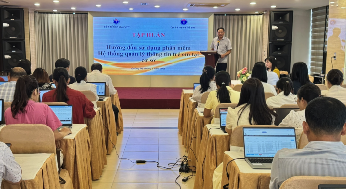 Tập huấn hướng dẫn sử dụng phần mềm Hệ thống quản lý thông tin trẻ em tại cơ sở