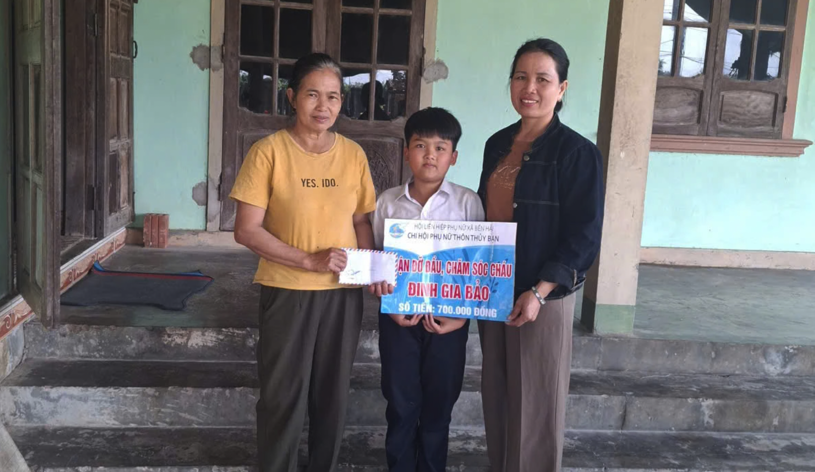 Mô hình Mẹ đỡ đầu kết nối yêu thương của Hội Liên hiệp Phụ nữ xã Bến Hải - Ảnh: N.D