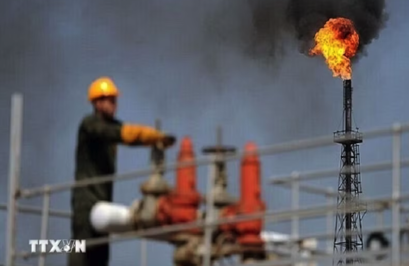 Cơ sở lọc dầu của Iran trên đảo Khark. (Ảnh: IRNA/TTXVN)