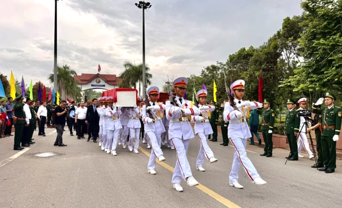 Lễ đón nhận 28 hài cốt liệt sĩ hy sinh tại Lào về nước