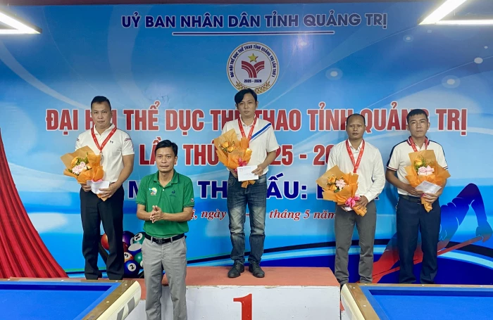 Bế mạc giải Bida Đại hội Thể dục thể thao tỉnh Quảng Trị lần thứ I
