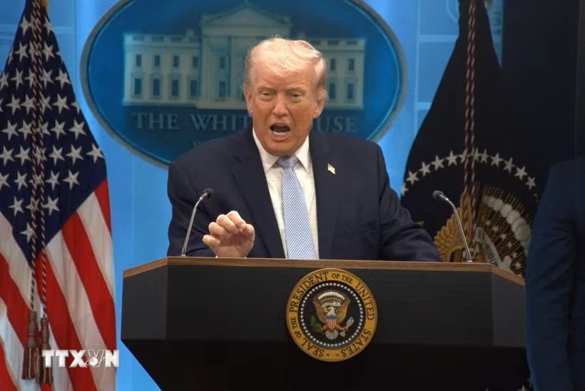 Tổng thống Mỹ Donald Trump. (Ảnh: THX/TTXVN)