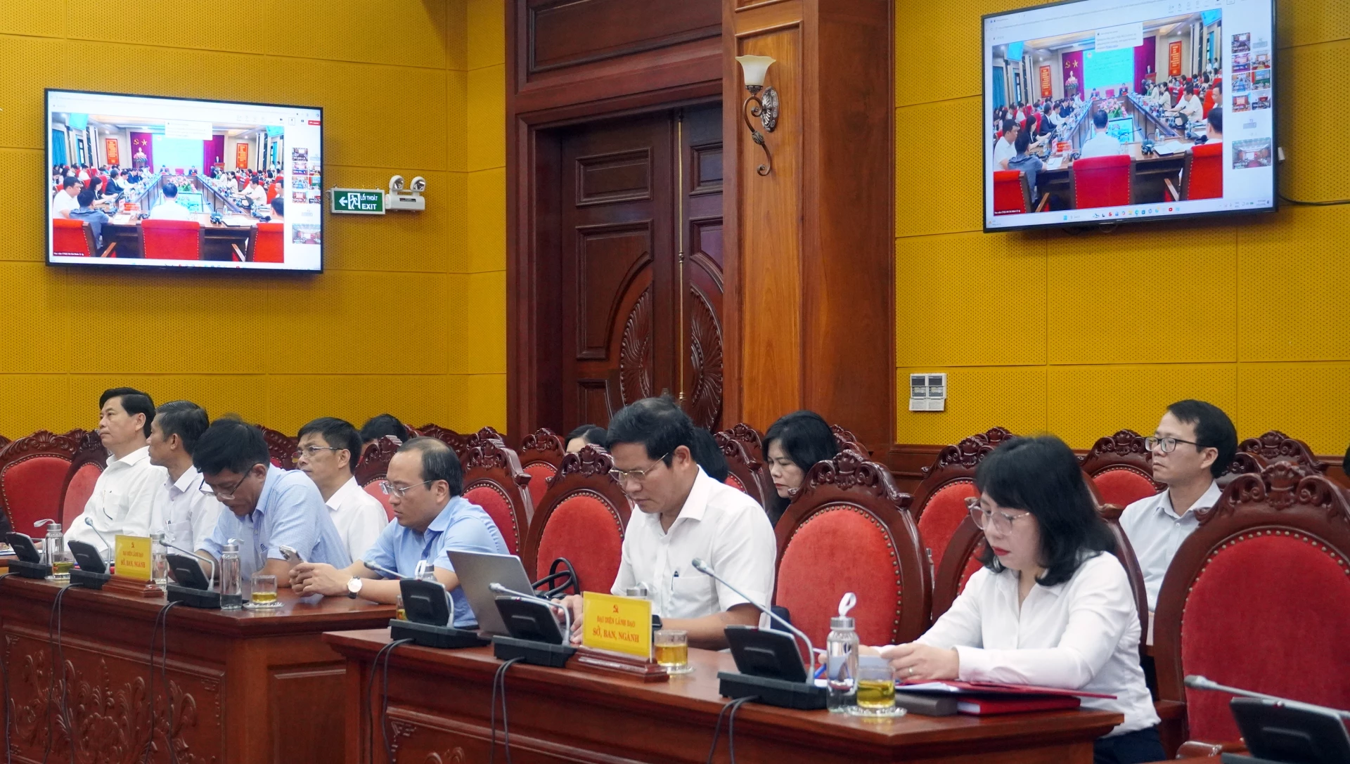 Đại biểu dự tọa đàm tại điểm cầu Quảng Trị - Ảnh: N.M