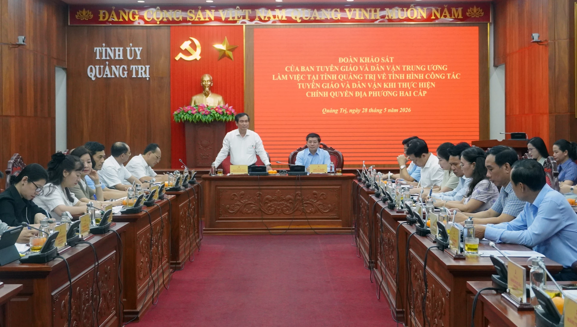 Quang cảnh buổi làm việc - Ảnh: N.M