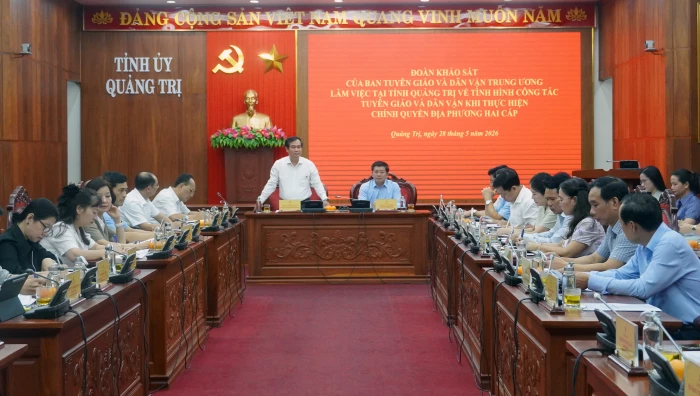 Khảo sát công tác tuyên giáo và dân vận khi thực hiện mô hình chính quyền địa phương 2 cấp