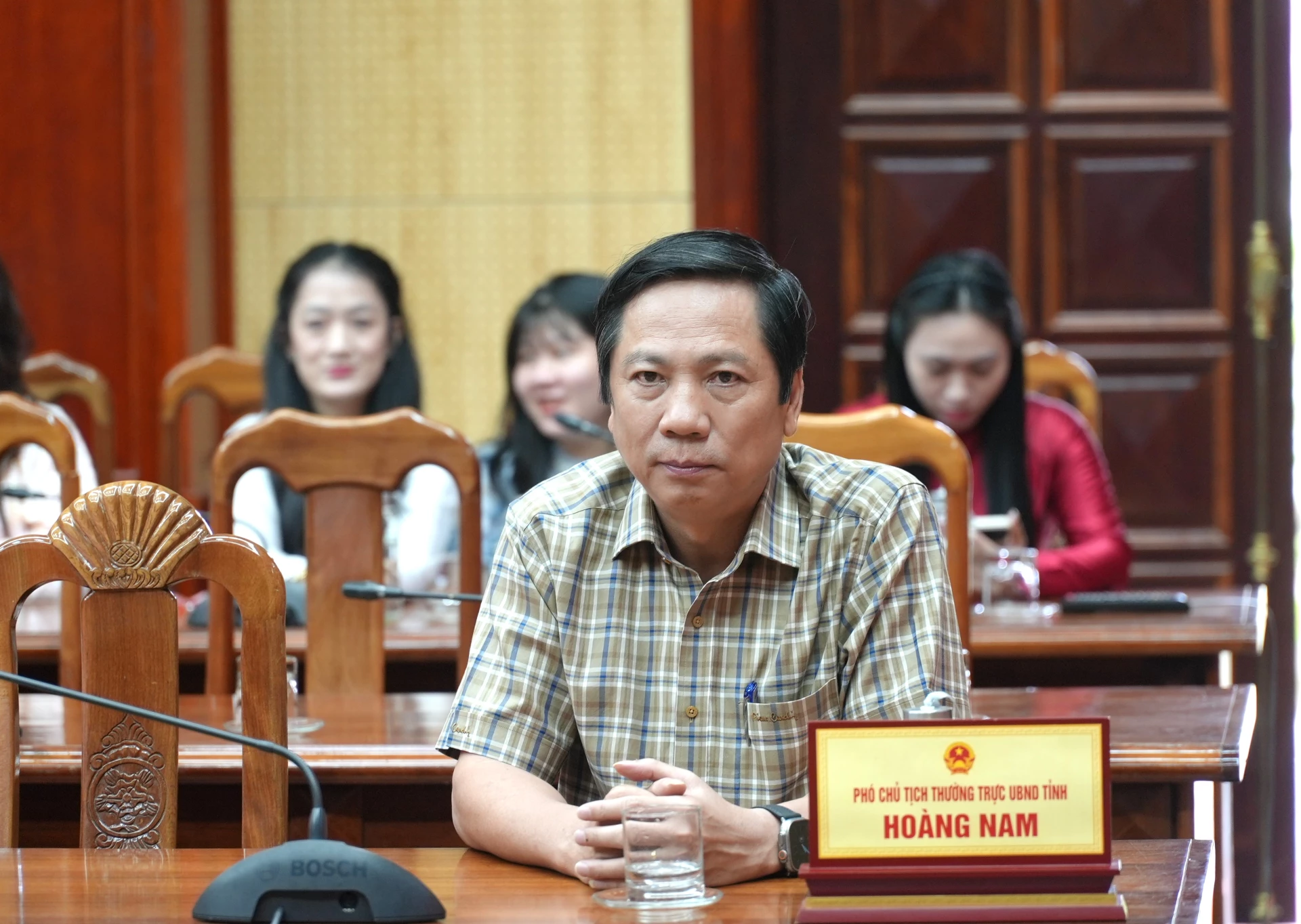 Đồng chí Hoàng Nam, Phó Chủ tịch Thường trực UBND tỉnh tham dự hội nghị - Ảnh: T.Đ