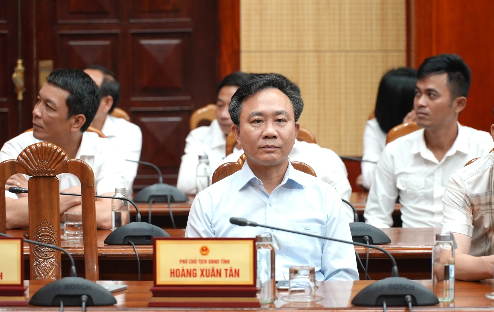 Đồng chí Hoàng Xuân Tân, Phó Chủ tịch UBND tỉnh tham dự hội nghị - Ảnh: T.Đ