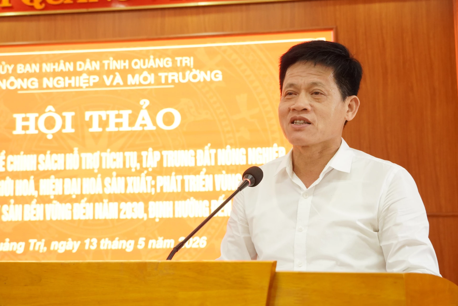Đồng chí Lê Văn Bảo,Phó Chủ tịch UBND tỉnh phát biểu chỉ đạo bế mạc hội thảo - Ảnh: HL