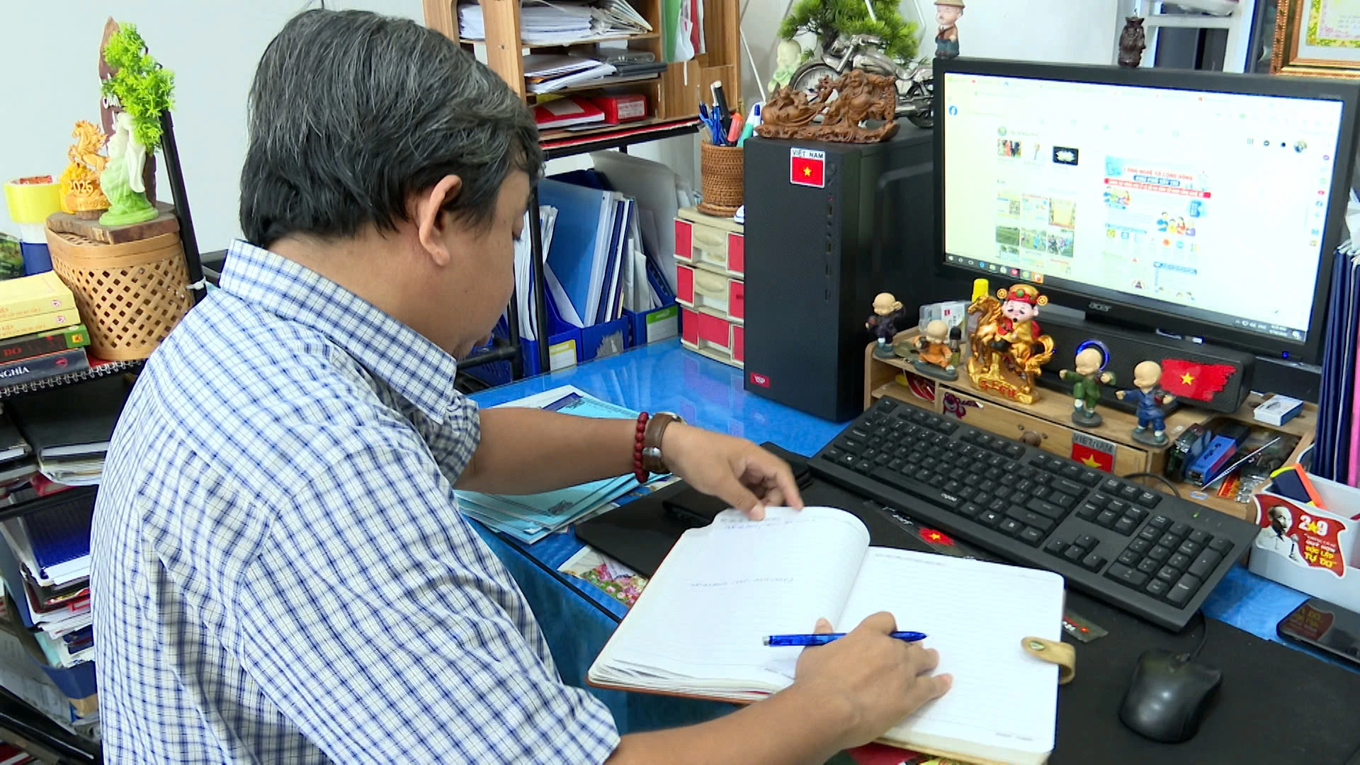 Anh Nguyễn Đức Sanh, Khu phố trưởng khu phố Tây Trì, phường Đông Hà-Ảnh: Đ.V