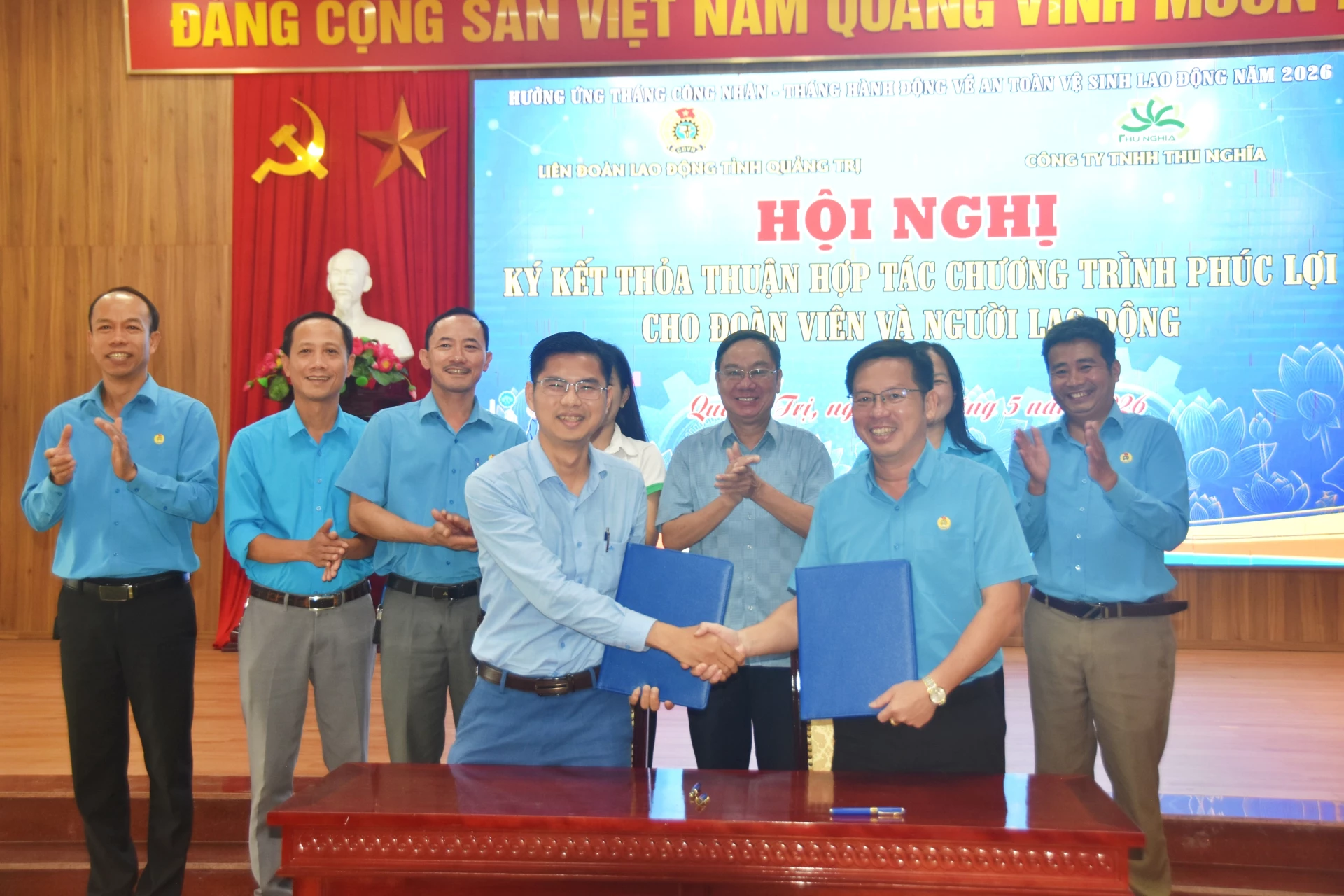 Các nội dung thỏa thuận hợp tác sẽ góp phần chăm lo đời sống vật chất, tinh thần tốt hơn cho đoàn viên, người lao động - Ảnh: Đ.V