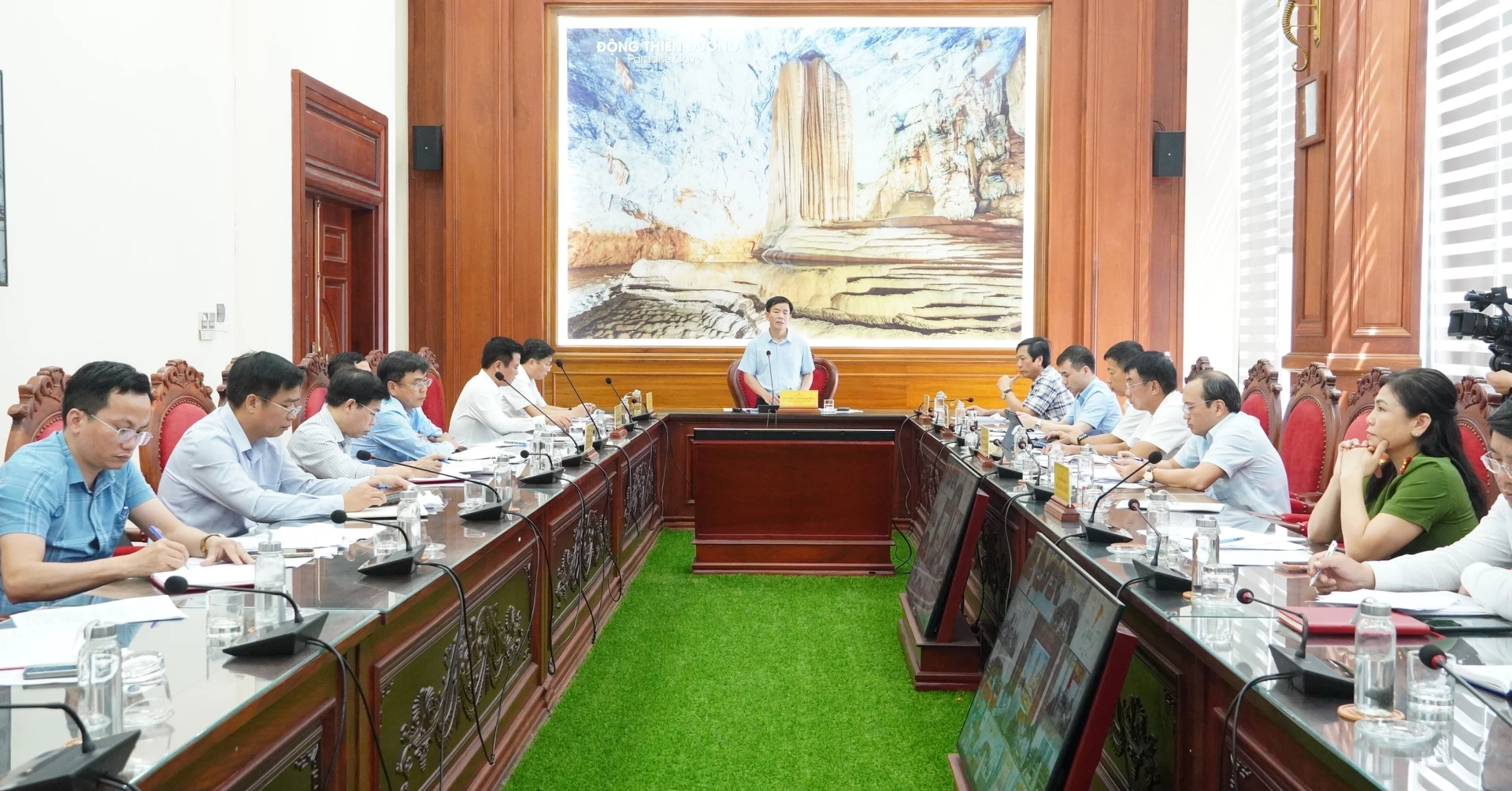 Đồng chí Nguyễn Văn Phương, Bí thư Tỉnh ủy kết luận tại buổi làm việc - Ảnh: Q.V