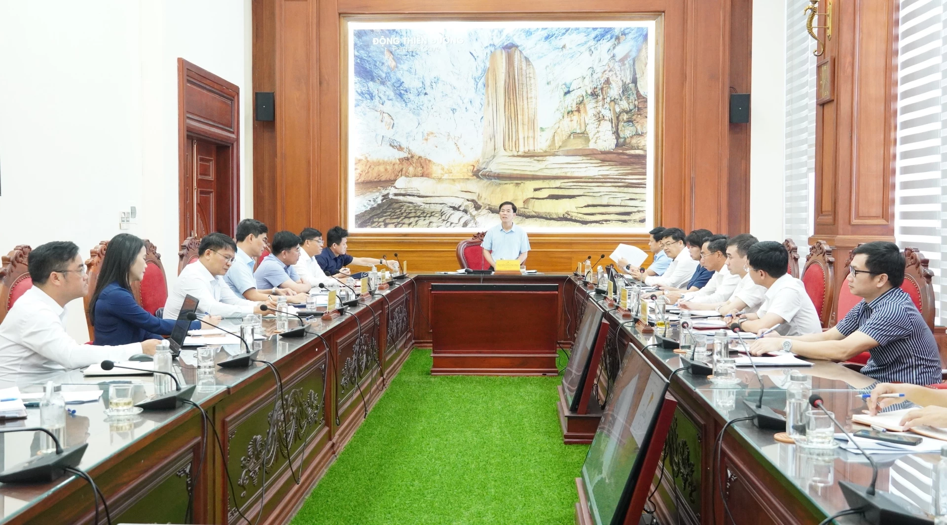 Đồng chí Nguyễn Văn Phương, Bí thư Tỉnh ủy kết luận buổi làm việc - Ảnh: Q.V