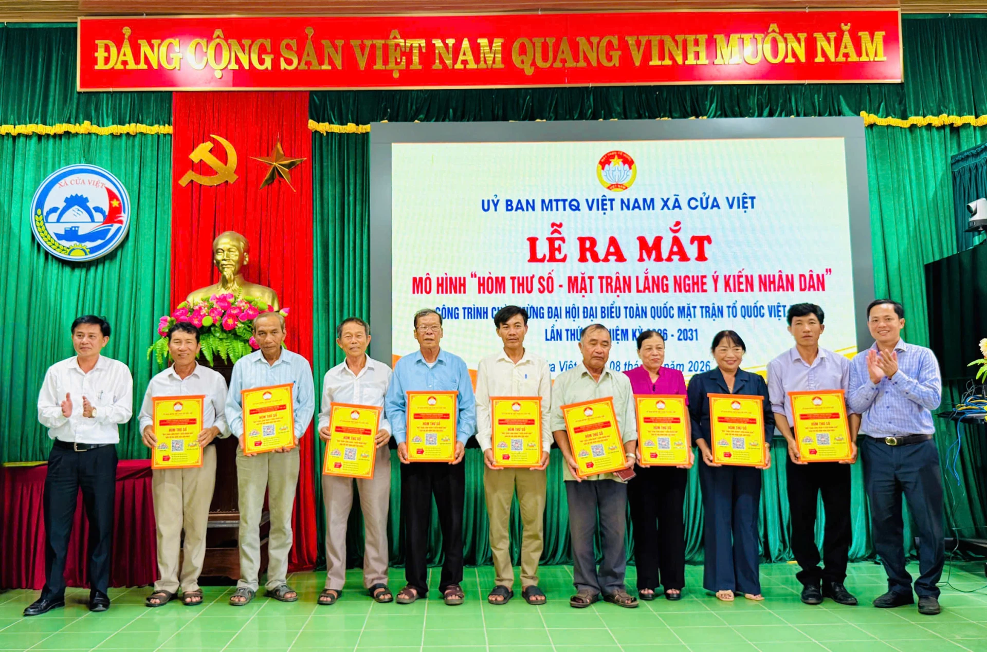 Xã Cửa Việt tổ chức lễ ra mắt mô hình “Hòm thư số - Mặt trận lắng nghe ý kiến Nhân dân” - Ảnh: N.L