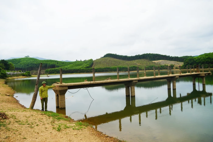 Hồ chứa nước xuống cấp, người dân Bồng Lai gặp khó