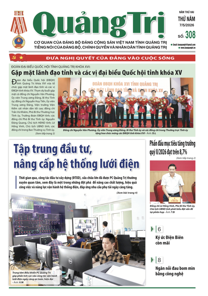 Báo Quảng Trị số 308 - Ngày 7/5/2026