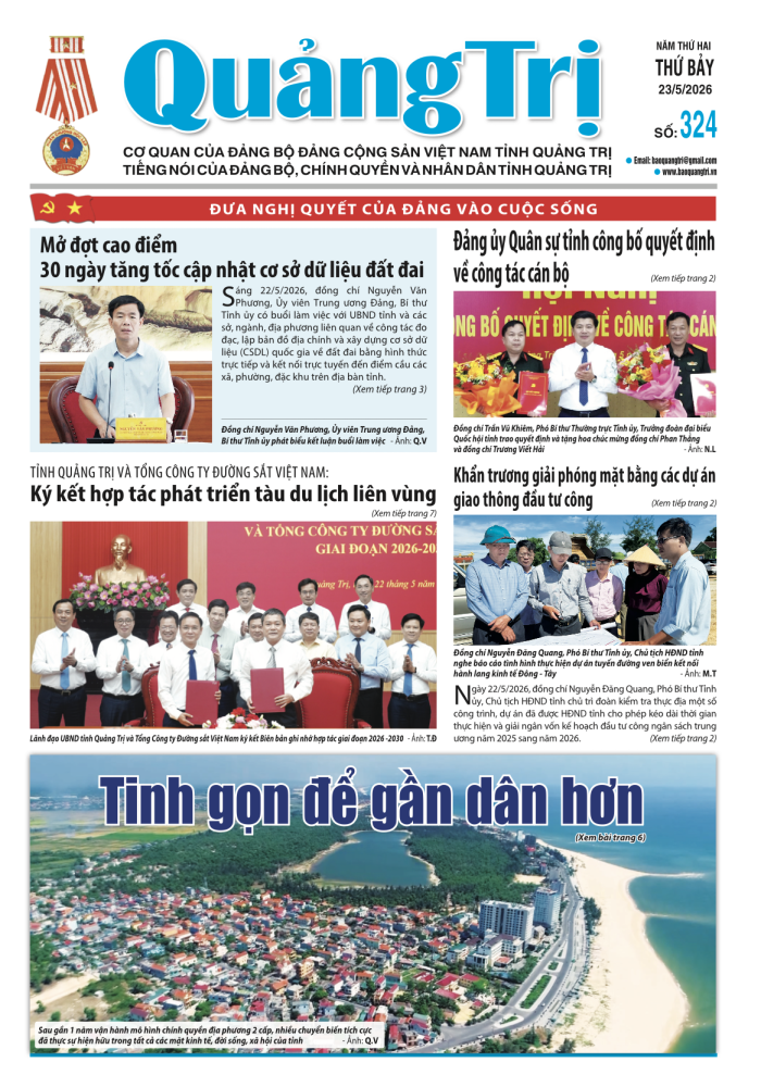 Báo Quảng Trị số 324 - Ngày 23/5/2026