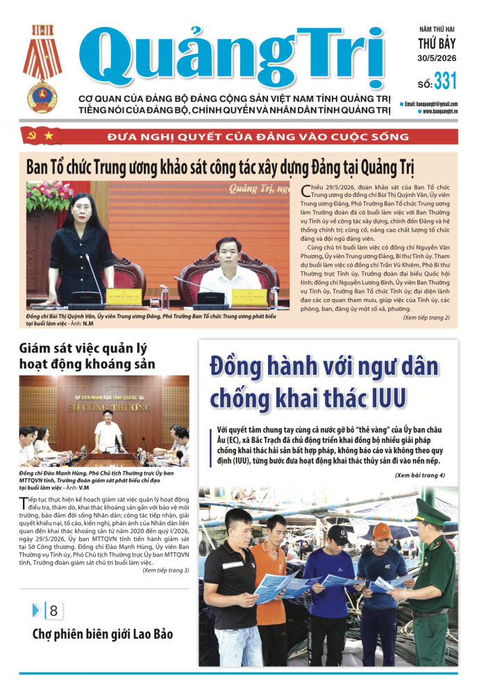 Báo Quảng Trị số 331 - Ngày 30/5/2026