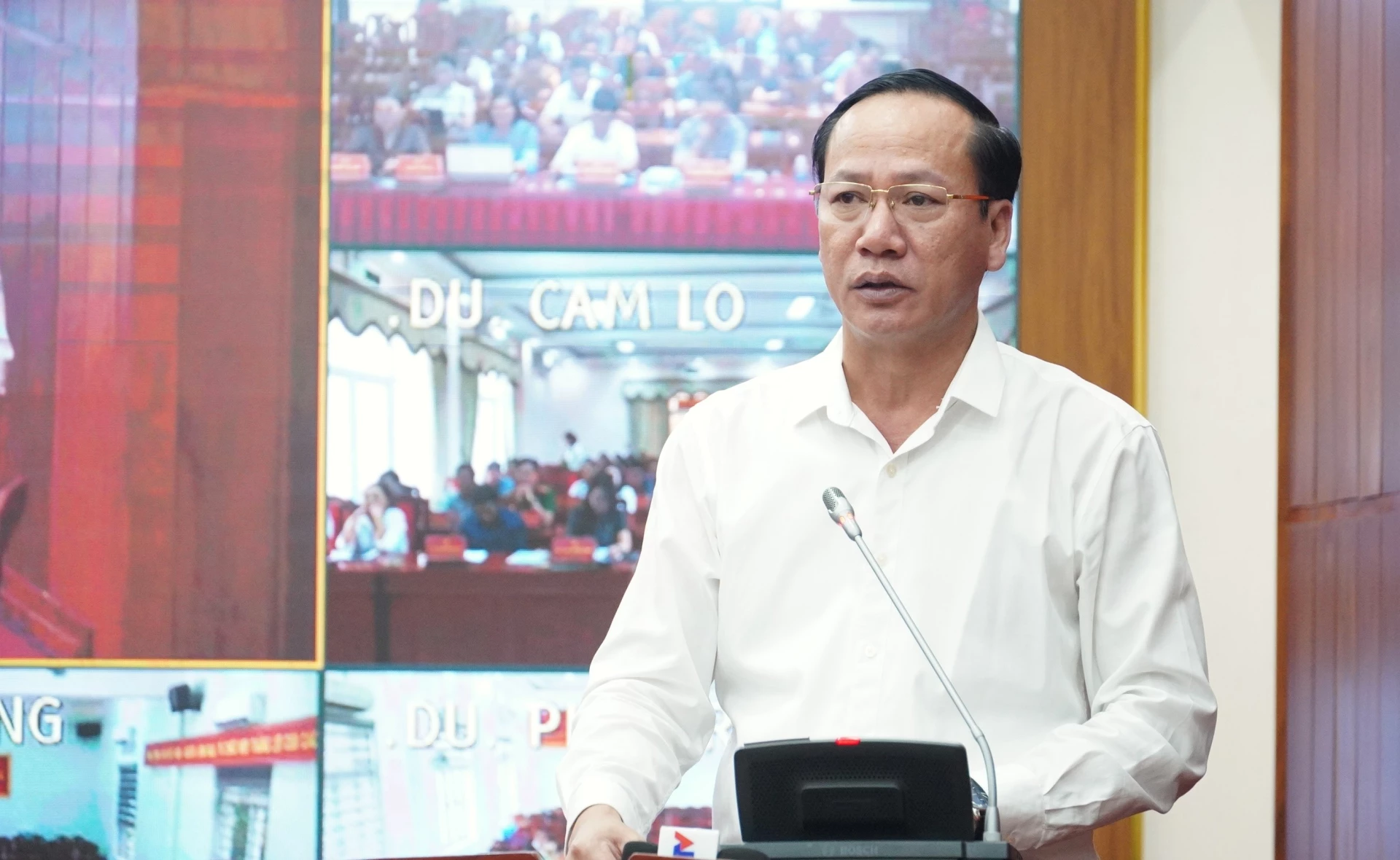 Lãnh đạo Sở Tài chính tham luận tại hội nghị - Ảnh: Q.V