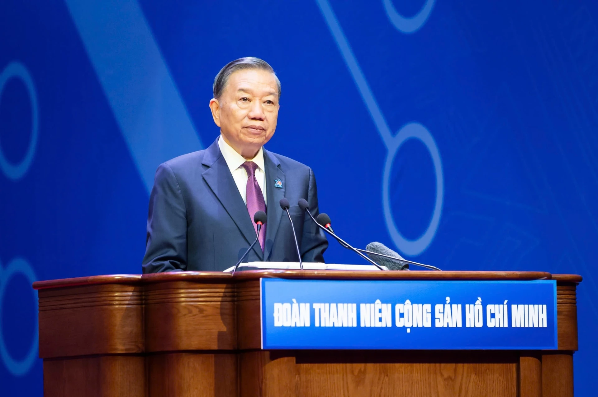 Tổng Bí thư, Chủ tịch nước Tô Lâm dự và có bài phát biểu quan trọng tại phiên trọng thể Đại hội đại biểu toàn quốc Đoàn Thanh niên cộng sản Hồ Chí Minh lần thứ XIII, sáng 25/6 - Ảnh: VGP/Nhật Bắc