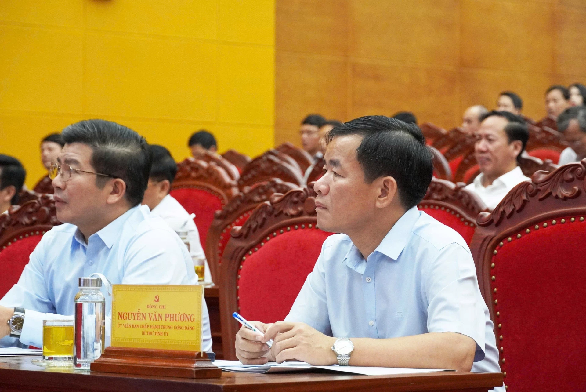 Các đại biểu tham dự hội nghị tại điểm cầu tỉnh Quảng Trị - Ảnh: X.P