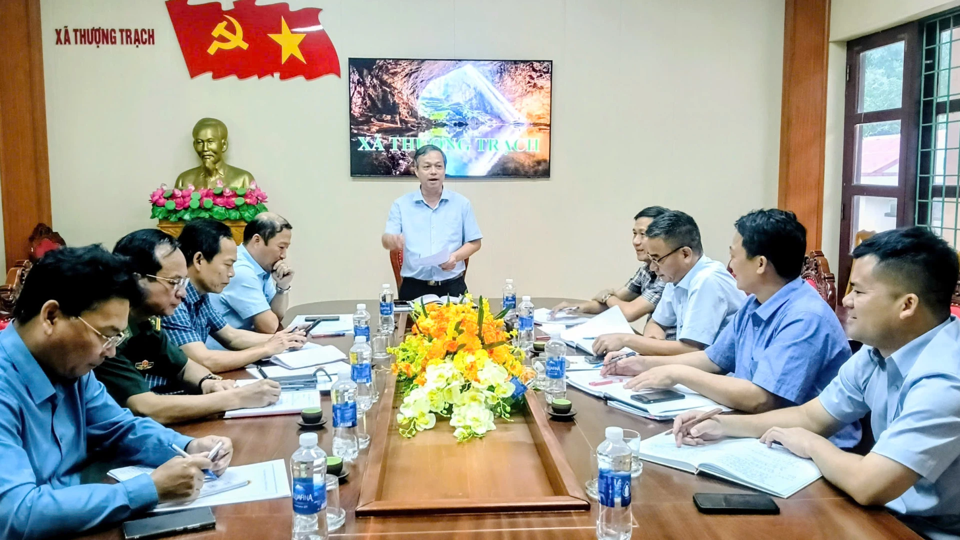 Đồng chí Nguyễn Trần Huy, Phó Chủ tịch HĐND tỉnh phát biểu tại buổi làm việc.