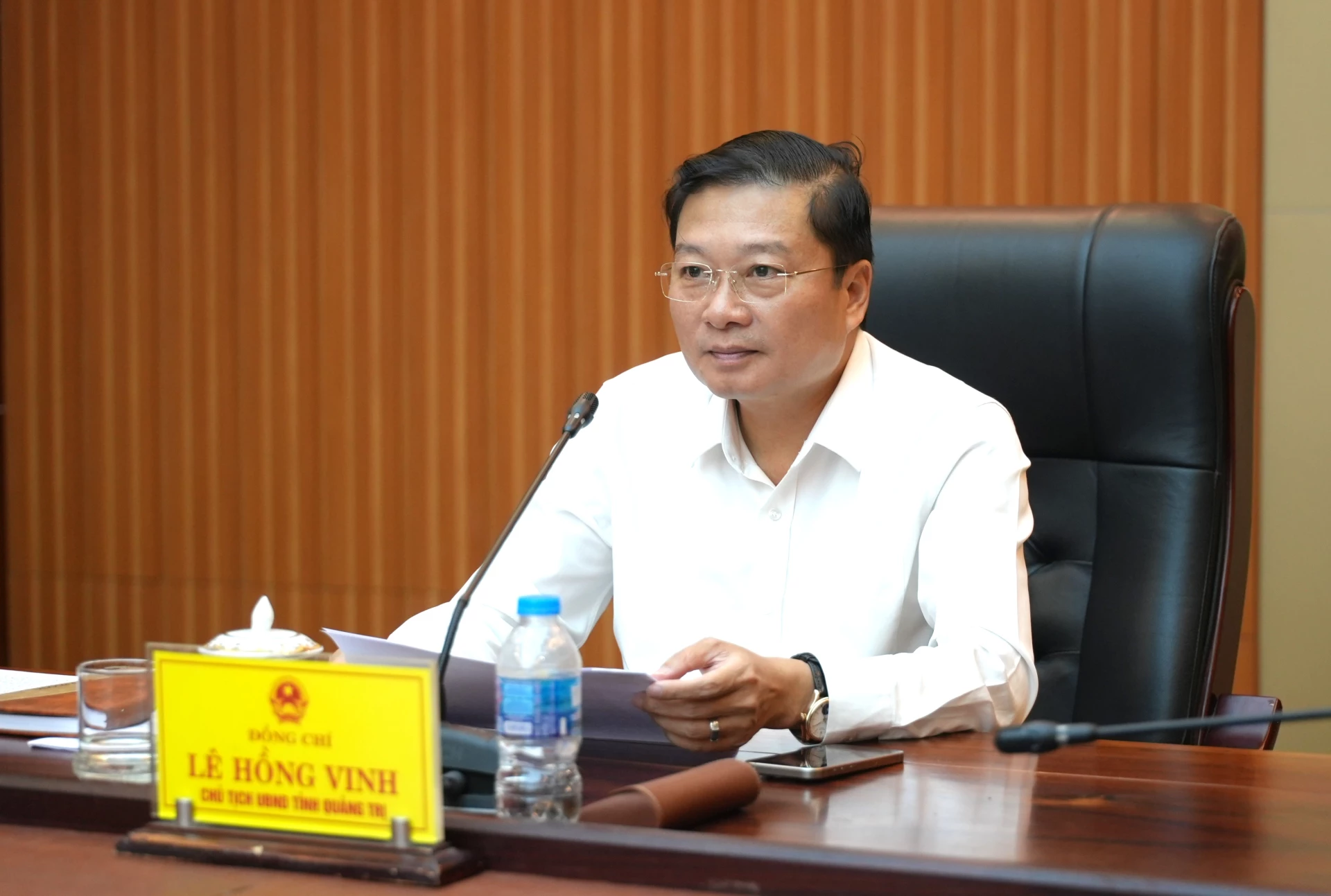 Đồng chí Lê Hồng Vinh, Phó Bí thư Tỉnh ủy, Chủ tịch UBND tỉnh chủ trì phiên tiếp công dân - Ảnh: T.Đ