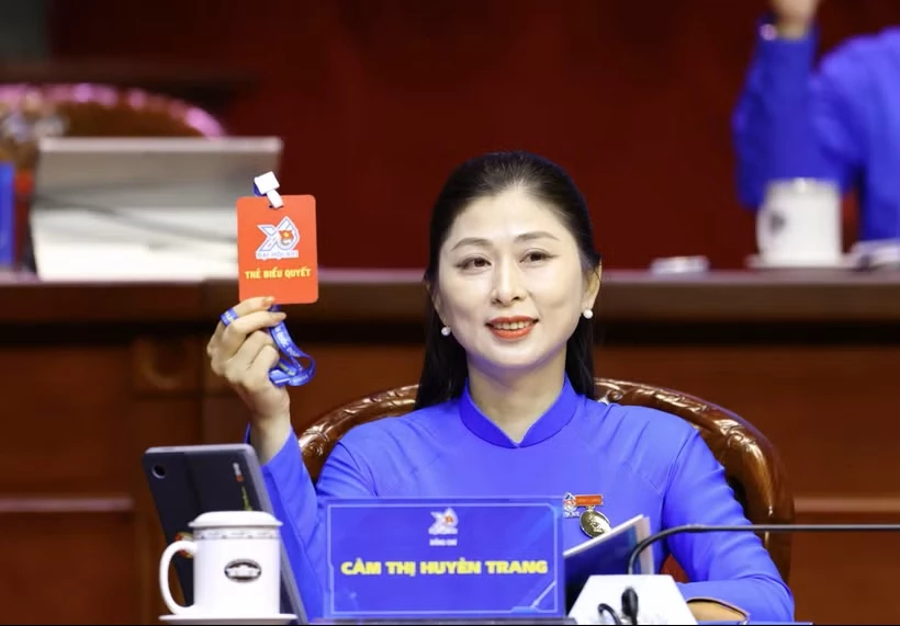 Đại biểu tham dự Đại hội Đoàn toàn quốc lần thứ XIII. (Ảnh: PV/Vietnam+)